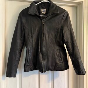 Classic Black Leather Jacket for Women